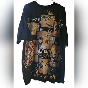 Vintage Lot 29 Looney Tunes Thats All Folks Shirt Men's Size XXL Taz Sylvester
